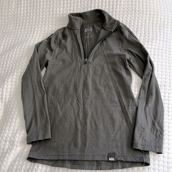 NWOT REI COOP Kids Merino Midweight Top,Moisture Wicking,1/4Zipper,Sz S (8) - Picture 1 of 6